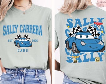 Disney Cars T-Shirt, Sally Carrera Est 2006 Design, Lightning McQueen and Tow Mater Tee, Pixar Movie Collection, Family Vacation Gift