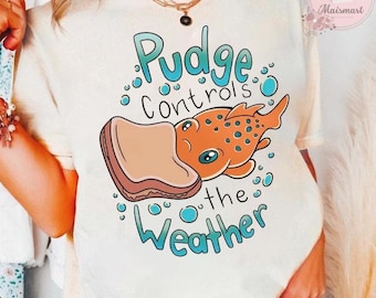 Camiseta de Disney Lilo & Stitch Pudge Controls The Weather, top corto, regalo de cumpleaños de Disney, camiseta de Magic Kingdom, camiseta a juego para familias de Disneyland