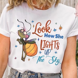 Disney Ray Firefly Look How She Lights Up The Sky T-Shirt, Crop Top, Princess and The Frog Collection, Tiana&#39;s Bayou Adventure Gift