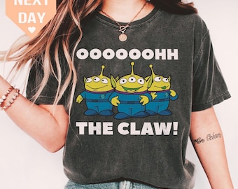 Camiseta de Toy Story Aliens The Claw, camiseta infantil, camiseta de la película Disney Pixar, diseño de Pizza Planet, regalo divertido de Toy Story, estilo retro vintage de los 90.