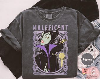 Maleficent T-Shirt, Crop Top, Vintage Disney Villains Collection, Witch Disney Tee, Sleeping Beauty Inspired, Disneyland Halloween Gift