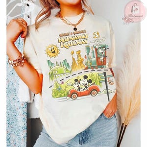 Disney Mickey & Minnie&#39;s Runaway Railway T-Shirt, Crop Top, Retro 90s Style, WDW and Disneyland Vacation Gift, Nothing Can Stop Us Now Tee
