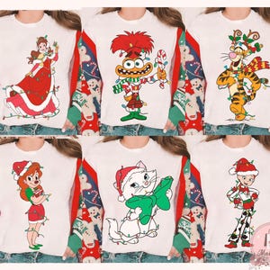 Retro 90s Disney Toy Story Christmas Tee, Crop Top, Buzz Lightyear Jessie Woody Holiday Lights, Mickey and Friends Xmas Design, Vintage Gift