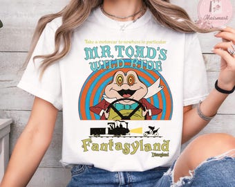 Disney Mr. Toad's Wild Ride T-Shirt, Kid shirt, Fantasyland Vintage Design, Mr. Toad's Taxi Service, Disneyland Vacation Trip Tee, Family