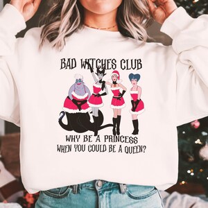 Bad Witches Club T-Shirt, Crop Top, Warum eine Prinzessin sein, wenn Sie eine Königin sein könnten, Vintage Urlaub Design, Witchy Weihnachtsgeschenk