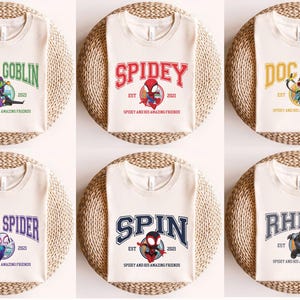 Spidey and His Amazing Friends T-Shirt, Superhero Spider-Man Disney Tee, Ghost Spider , Avengers Family Matching Shirts, Kids Superhero Gift