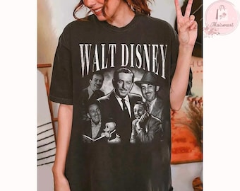 Walt Disney Portrait Bootleg T-Shirt, Crop Top, Disney World Matching Tee, Disney Fan Gift, Walt Partners Design, Disney Lover Apparel