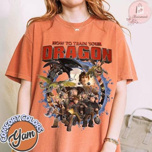 How To Train Your Dragon Toothless Night Fury Characters T-Shirt, Crop Top, Toothless and Light Fury Design, Disneyland Matching Family Tee
