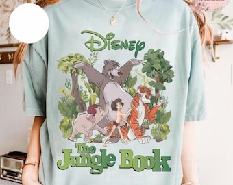 Camiseta de Disney El Libro de la Selva, Mowgli y Shere Khan, top corto, viaje a Animal Kingdom, juego familiar Magic Kingdom Disneyland, aventura en la jungla