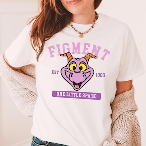 Disney Figment T-Shirt, Crop Top, One Little Spark Purple Dragon Tee, Disney Animal Kingdom Shirt, Disneyland 2025 Vacation Gift