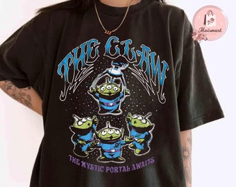 Toy Story Aliens The Claw T-Shirt, Crop Top, Pizza Planet Mystic Portal, Disney Pixar Fest 2025, Retro 90s Disneyland Resort Family Trip