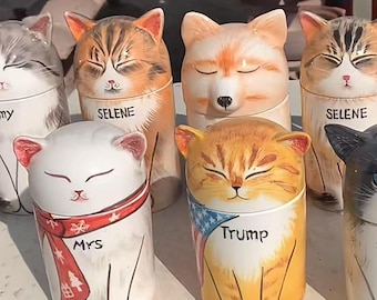 Custom Ceramic Pet Urn: Hand-Painted Memorial Keepsake