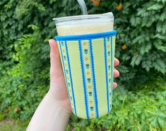 Tulip Drink Sleeve / Iced Coffee Coozie / Neoprene Cozie