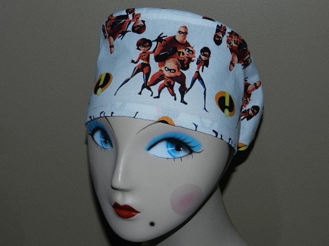 The Incredibles European Style Surgical Scrub Cap With Toggle Etsy