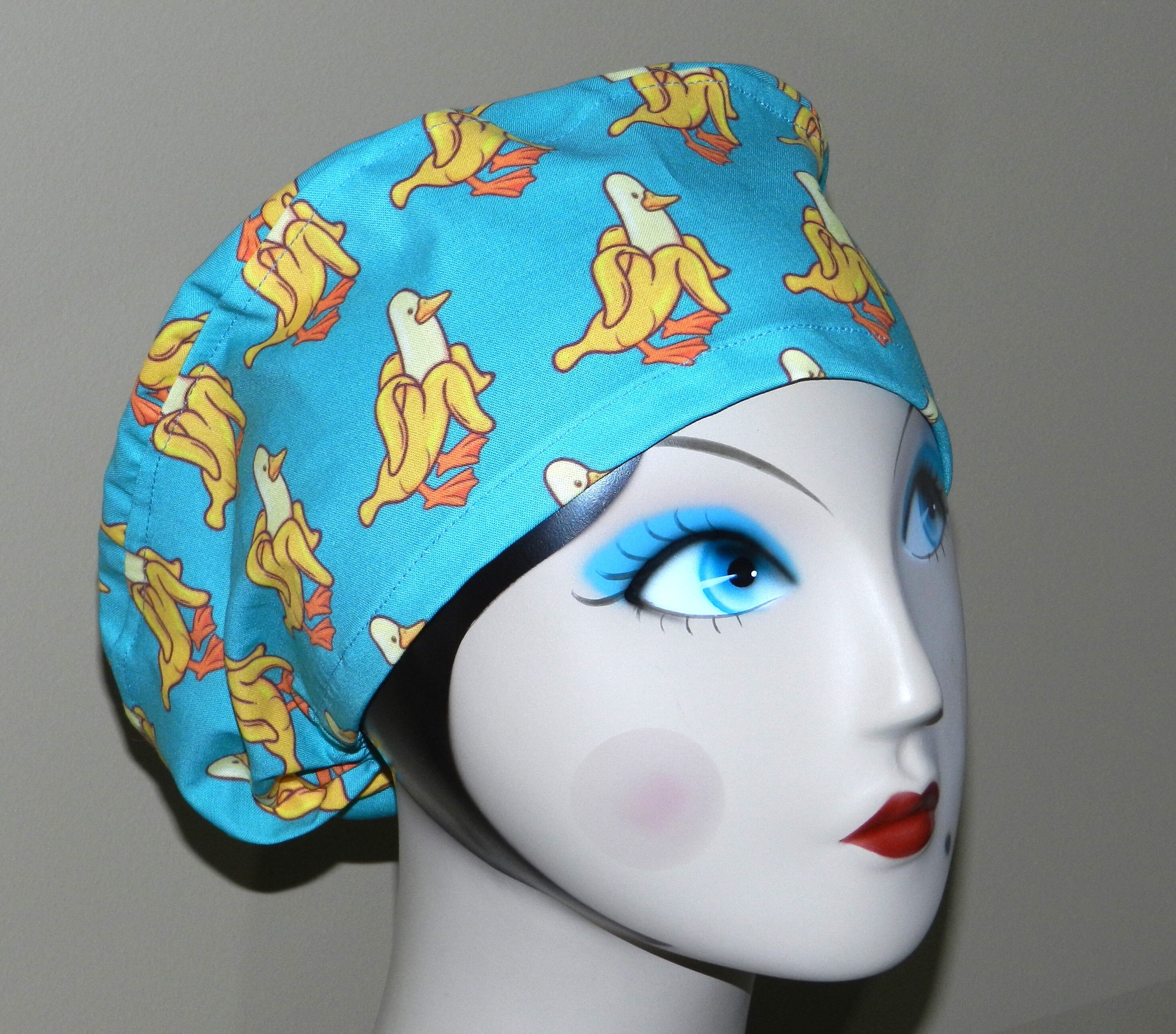 2020 Bouffant Cap W/ Sweatband Adjustable Hat Caps Cute Pattern Printing Hat Cap
