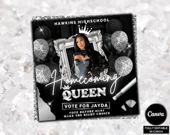 Homecoming Queen flyer , Homecoming Flyer , homecoming campaign flyer Vote Homecoming, HOCO Flyer, Vote for me Flyer, Pink Homcoming Flyer