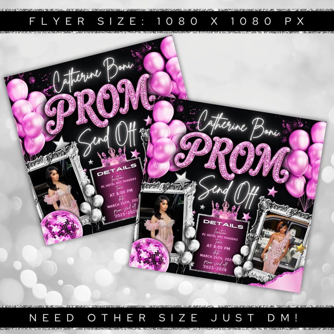 Instant Prom Design Prom Send off Flyer, DIY Prom Flyer, Prom Canva Template, Prom Send Off ...