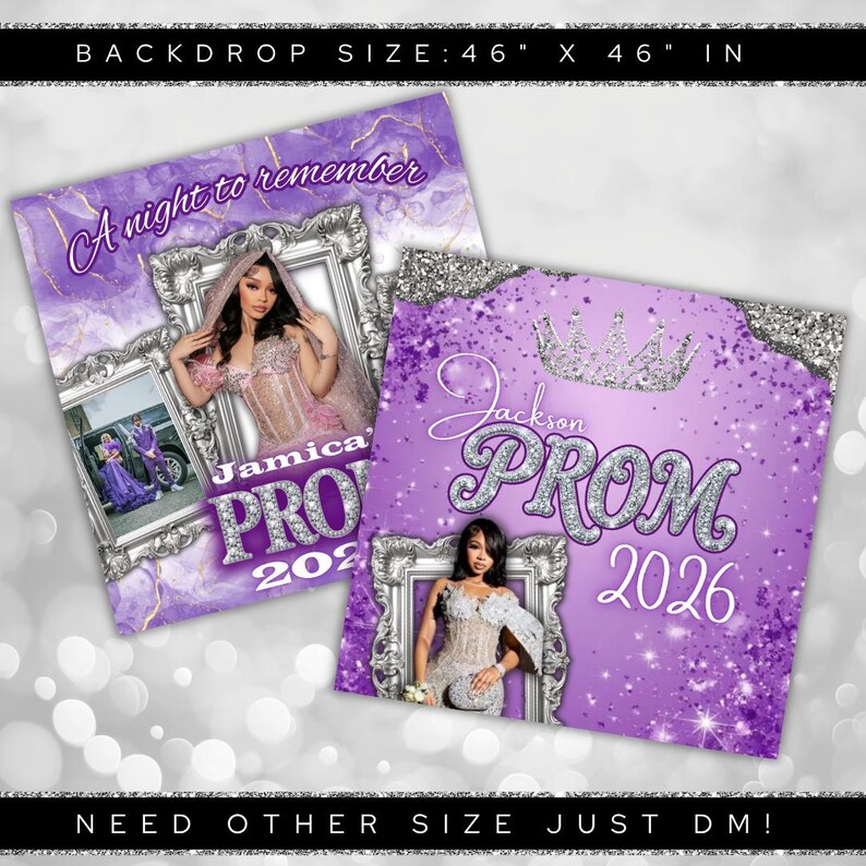 Js Prom Program Backdrop Prom Backdrops Bundle, Prom Send off Backdrops, Prom Send Off, Canva ...