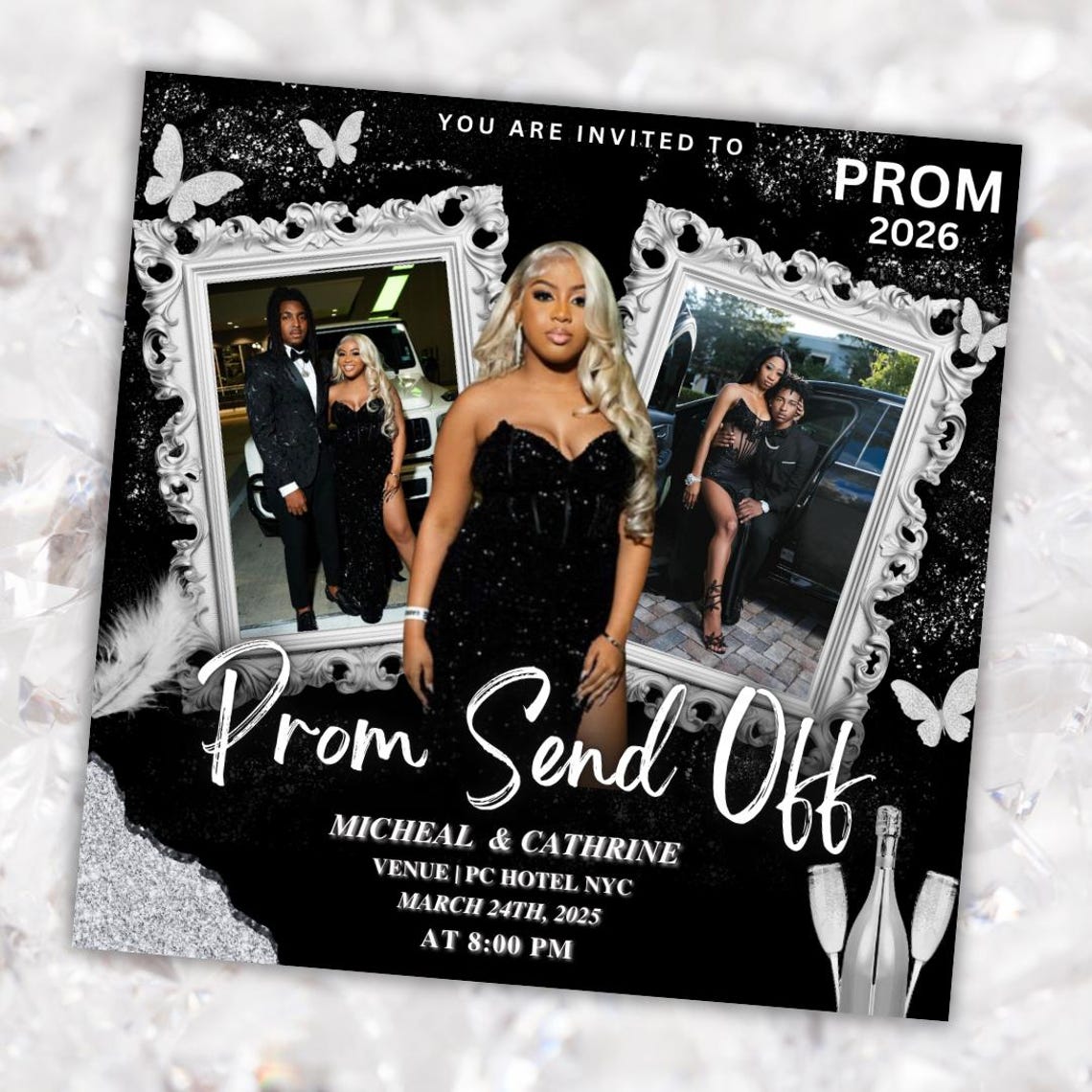 Prom Send off Flyer, DIY Prom Queen Flyer, Prom Send off Event, Prom ...