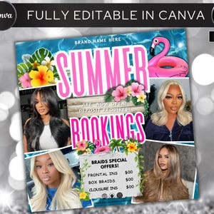 June Booking Flyer, Summer Booking Flyer