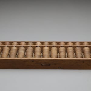 Antique Japanese Soroban | 5 Bead Abacus | Vintage Wooden Calculator | Rustic Office Decor | Wabi Sabi Art | Math History | Ancient Objects