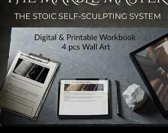 Stoic Productivity Planner | 30-Day Deep Work Guide (Digital Download)