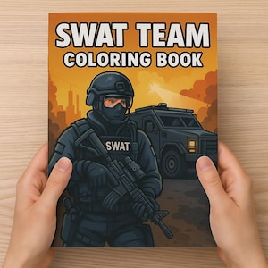 SWAT Team Coloring Book for Kids – Action-Packed Police Tactical Team | Printable PDF | Boys Coloring Pages | Instant Download