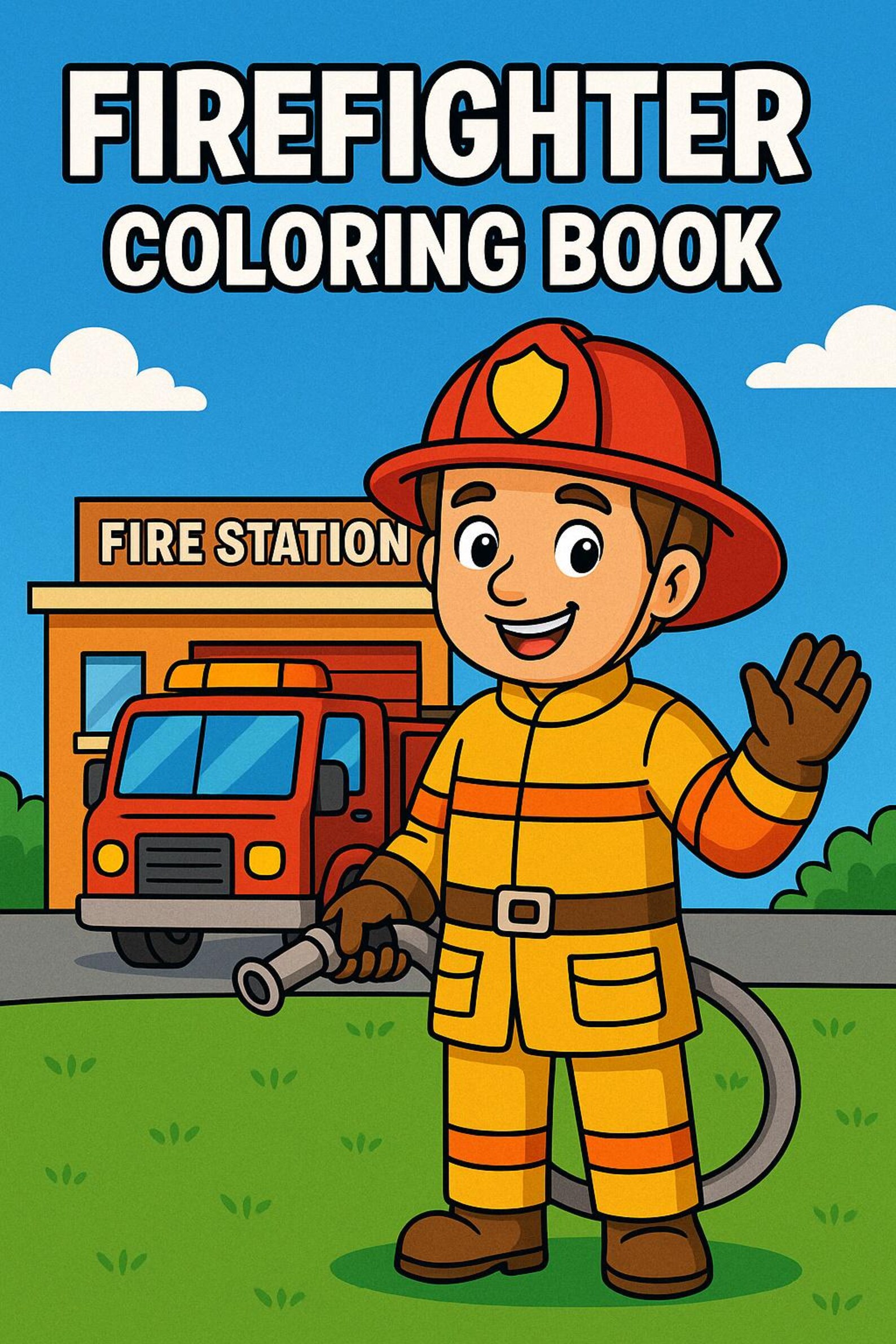 Printable Firefighter Coloring Book – Kids Activity – PDF Download - Etsy
