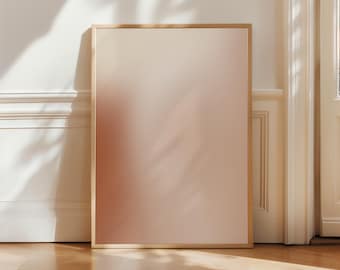 Beige Braun Farbverlauf Wandkunst - Abstrakter Monochrom Digitaler Download, ästhetisches HD druckbares Poster, minimalistischer skandinavischer & moderner Stil