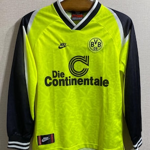 Vintage 90s Borussia Dortmund Jersey L | Nike BVB Long Sleeve Shirt | Rare Premier Kit | Football Soccer Top