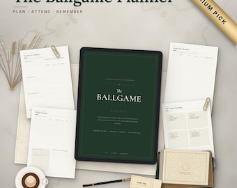 Ballgame Planner, Baseball Game Planner, Game Day Organizer, Sports Game Planner, Team Schedule Planner, Game Day Notebook, A4 US Letter PDF