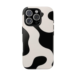 Modern Black and Beige Abstract Shapes | Unique Phone Cover for iPhone 16, 15, 14 Pro Max, Samsung S25, S24, S23 Ultra, Google Pixel 9, 8, 7