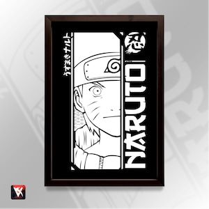 Naruto Anime Poster: Minimalist Manga Art, Japanese Wall Decor