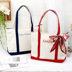 Custom Text Tote Bag, Custom Boat Tote Bag, Classic tote, Bridesmaid Gift, BeachTote bag, Personalized Gift, Bachelorette Gift