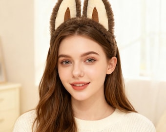 Opaska na uszy inspirowana futrem Labu, pluszowy dodatek do cosplayu w kształcie zwierzęcia na Halloween i Boże Narodzenie, prezent dla dziecka/dorosłego, prezent dla niej