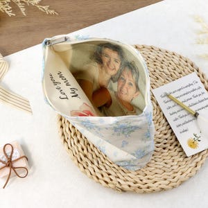 Personalized Photo Lining Purse, Wedding Personalized Bridal Clutch Purse, Wedding Purse Gift for Mother, Mother of the Bride/Groom Gift