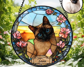 Atrapasueños de vitral con foto de mascota personalizada, decoración para el hogar, colgante de ventana personalizado para mascota, atrapasol con foto de mascota, regalo conmemorativo para mascotas, decoración para amantes de las mascotas