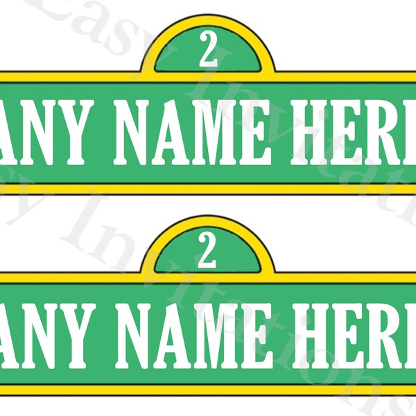 Custom/Personalized Sesame Street Sign--Printable Digital File