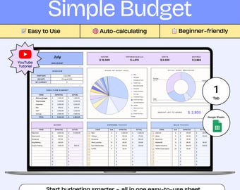 Google Sheets Simple Budget Google Sheets Budget Spreadsheet Monthly Paycheck Budget Tracker Weekly Expense Budgeting Finance Spreadsheet