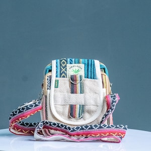 Umweltfreundlicher handgefertigter Hanf-Rucksack - Boho Festival Tasche für Reise & täglichen Gebrauch, Made in Nepal
