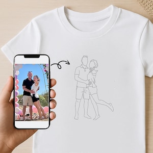 Custom Embroidered T-Shirt – Personalized Gift with Your Photo | Perfect Gift | Birthday gift | Anniversary | Unique Gift Idea | T-Shirt Art