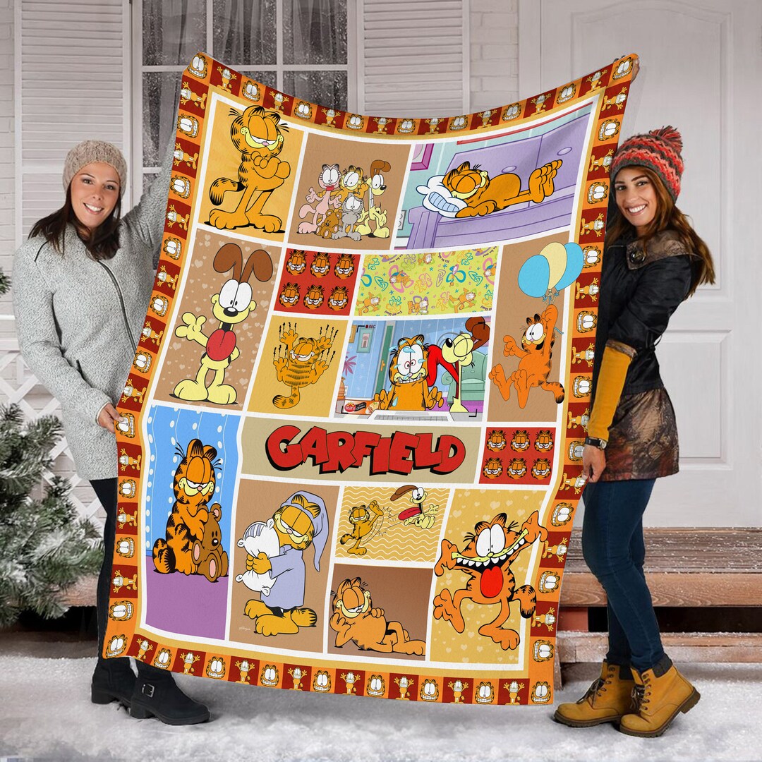 Garfield Blanket Garfield Baby Blanket Garfield Fleece Etsy