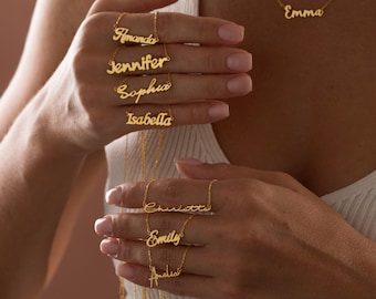 Gepersonaliseerde naamketting - aangepaste naamketting - minimalistische naamsieraden voor vrouwen - verjaardagscadeau - Moederdagcadeau - kerstcadeau