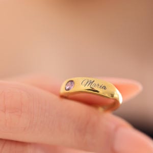 Personalized Birthstone Ring-Custom Birthstone Ring-Birthstone Ring Gold-Dainty Birthstone Ring-Rings for Women-Gift for Her-Christmas Gift