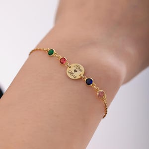Customizable Birthstone Bracelet-Birthstone Bracelet-Custom Birthday Gift for Her-Personalized Gifts for Mom Bracelet-Gift for YourValentine