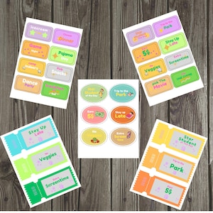 Coupons de récompense pour enfants | Cartes de motivation imprimables | Alternative amusante aux graphiques de comportement | Téléchargement instantané