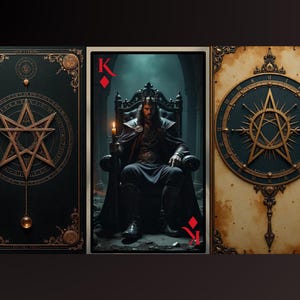 Mazzo di carte da gioco gotiche - 52 carte d'arte oscura - Carte da poker ispirate ai tarocchi occulti - Regalo gotico vintage - Mazzo da collezione con estetica gotica