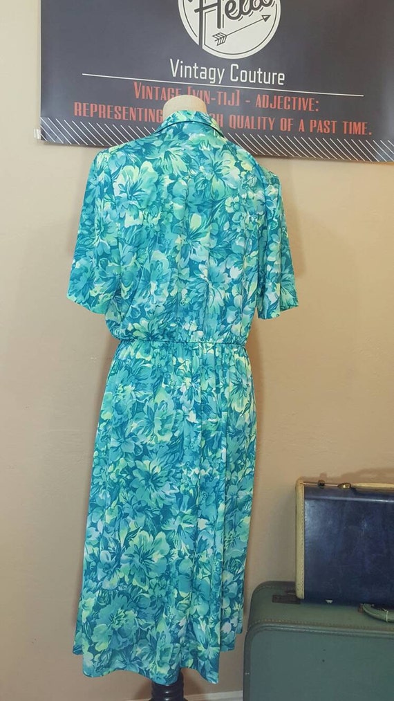 1970s Anthony Richard's Shirt Dress, Size 14 - image 4