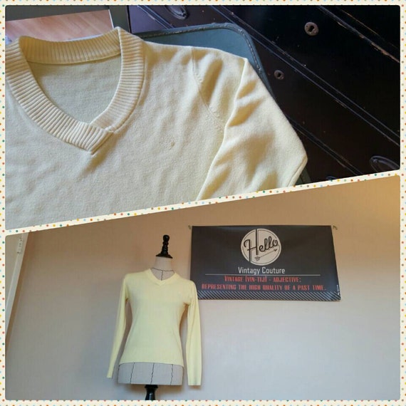 Beautiful Baby Yellow Vintage Sweater! So soft! - image 1