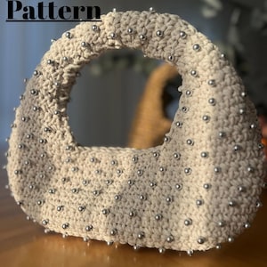 Easy Cotton Hobo Bag Pattern – Small Crochet Purse PDF + Video Tutorial – Beginner Friendly